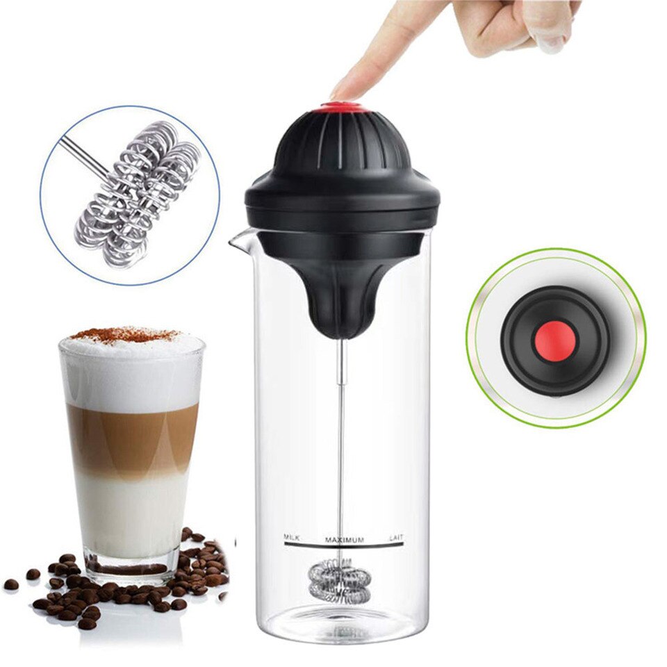 Mousseur à lait électrique 400ml pour le café et le cappuccino, appareil  automatique et portable